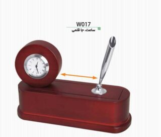 ساعت و جاقلمی رومیزی W017