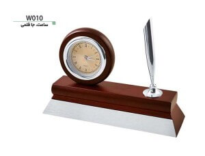 ست ساعت و جاقلمی رومیزی W010