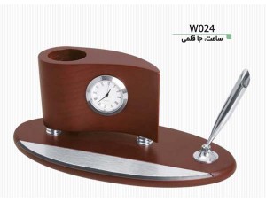 ساعت و جاقلمی رومیزی W024