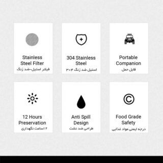 فلاسک دماسنج دار 500 میل فلاسک دماسنج دار 500 میل
