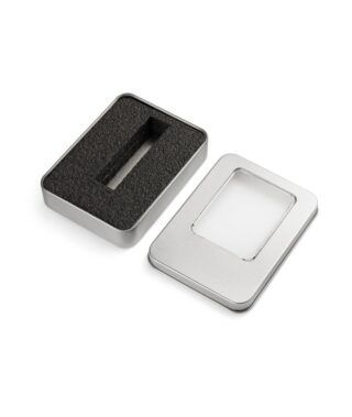 جعبه فلزی بزرگ فلش مموری 12×9 نقره ای