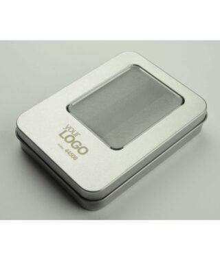 جعبه فلزی بزرگ فلش مموری 12×9 نقره ای