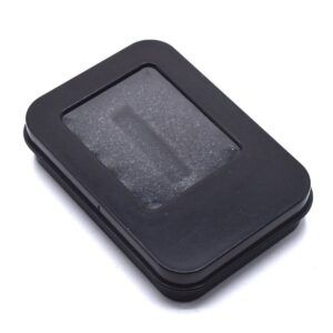 جعبه طلقی مشکی طرح فلزی